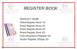 Register Book/ Muster Book/ Attendance Book