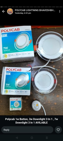 polycab 3/7watt led lights